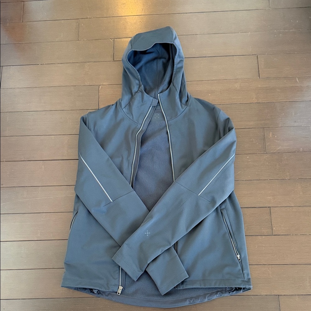 Men's Gray Hooded Jacket